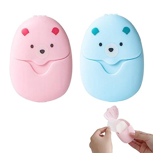 2 Boxes(100 Sheets) Travel Paper Soap Sheets Washing Cleaning Hand Bath Scented Paper Soap Outdoor Mini Slice for Indoor and Outdoor Activities