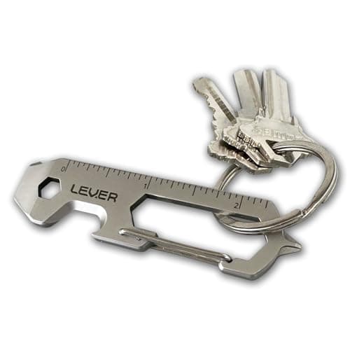 Lever Gear Clip KT - 12-in-1 Bottle Opener Keychain Multitool