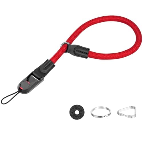 HOTUT Camera Wrist Strap,Climbing Rope Camera Wrist Band with Quick Release Buckle,Quick Release Hand Strap for Photographers,Nylon Rope Band for SLR DSLR Digital Mirrorless(Red)