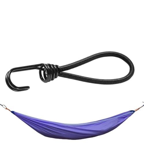 Bungee Cords - Small Elastic Camping Tent Bungee Straps, Outdoor Travel Short Bungee Cords | Lightweight Tarp Rope with Hook for Hiking, Climbing, Backpacking
