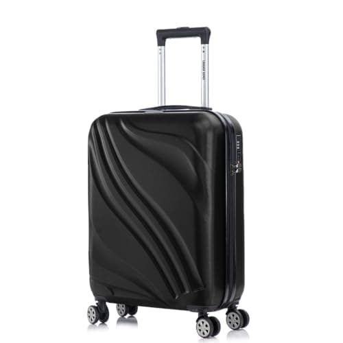Luggage Depot Medium Suitcase, 64x44x24cm with TSA Lock, Side Hook, Black