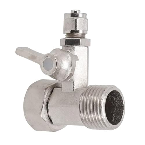 Universal Ball Valve RO Feed Water Adapter 1/2" to 1/4'' with Shut-Off Ball Valve Tap Tee B Cold Hot Pipes Home Accessories — view 6
