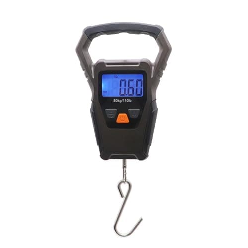 110lb / 50kg Hanging Scale Digital Luggage Scale for Travel, Brown — view 5