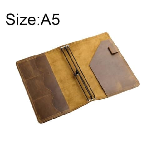 Vobumix Leather A5 Notebook Cover Multifunctional Travelers Journal Protective Sleeve Magnetic Closure Notebook Cover for Notepad — view 3