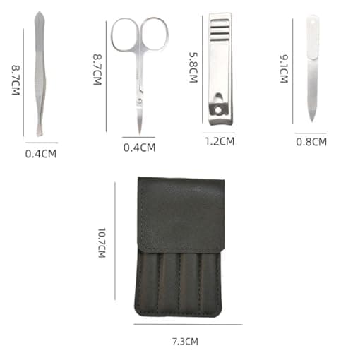Manicure Set,4 PCS Professional Nail Clippers Kit Stainless Steel Pedicure Kit for Men Women Nail Care Tools Grooming Kit with Travel Case — view 2