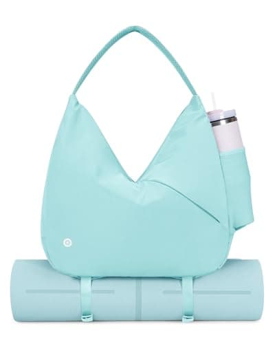 Ceneda Yoga Bag for Women, Gym Bag Womens with Hidden Yoga Mat Holder, Travel Duffel Bag with Shoe Compartment & Wet Pocket – Workout Dance Tote Overnight Weekender Bag for Travel Yoga (Mint Green)