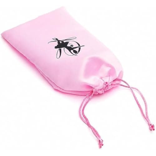 Pink Satin Pointe Shoe Drawstring Pouch, 27 x 13.5 cm, Ballet Slippers Bag