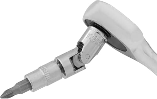 Gunpla 3 Pieces Impact Universal Joint Socket Set Swivel Drive Adapter Reducer CR-V Steel Silver Chrome Finish 1/4" 3/8" 1/2" (6.3mm/10mm/12.5mm) — view 6