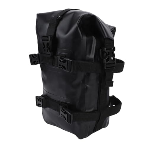 Dilwe Motorcycle Crash Bar Bag PVC Mesh Motorcycle Frame Bag 8L with Cam Buckle Straps Shoulder Strap for ADV Touring Commuting Off Road Riders