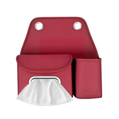Car Back Seat Organizer Headrest Storage with Tissue Box Cup Holder