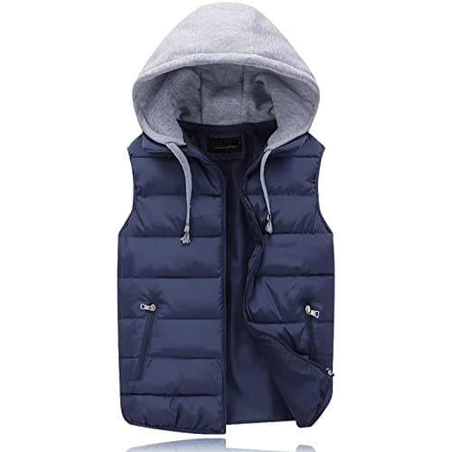 Cocila Womens Gilet Bodywarmer Women&Men Lightweight Oversized Sleeveless Zip Water Packable Jacket Warm Winter Vest Coat (Blue, M) Cream Women Cotton Thermal Tops Black Teddy Fleece Puffer — view 2