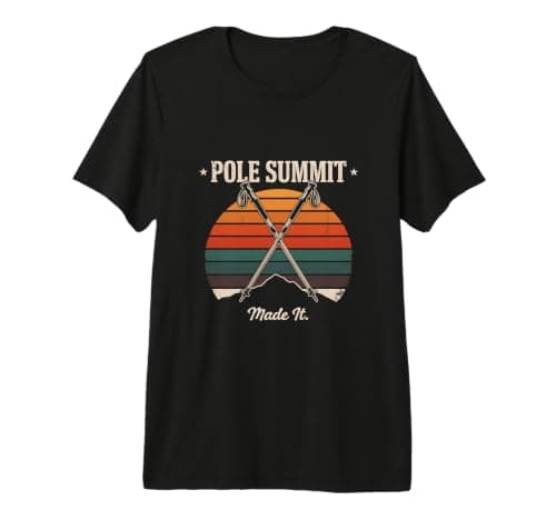 Pole Summit Made It Retro Hiking Trekking Premium T-Shirt