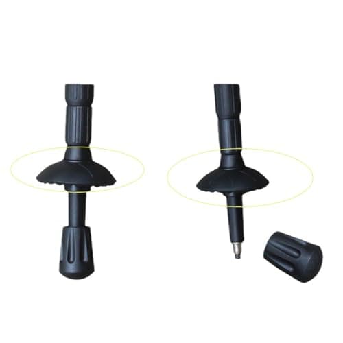 DraCra 8 Pack Trekking Pole Tips Replacement Walking Stick Tips Rubber Feet Cover Protector Caps with Snow Baskets for Trekking Poles Nordic Hiking Poles Aluminum Ski Poles Collapsible Hiking Sticks — view 2