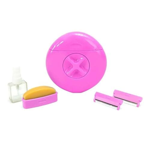 Women’s Compact Travel Razor, Triple Blade with Lubrication Bar, Replaceable Cartridge & Refillable Spray Bottle for Sensitive Skin (Pink) — view 5