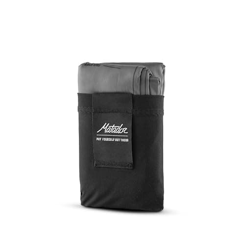 Matador Pocket Blanket 4.0 - Black (Seats 2-4); Lightweight Picnic Blanket with Pegs; Foldable Picnic Blanket for Dry Sitting; Sandless Beach Mat & Festival Blanket for Concert, Walking, Hiking