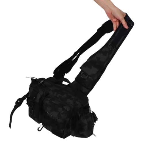 PartyKindom Fishing Tackle Sling Bag with Repair Kit, Adjustable Camouflage — view 4