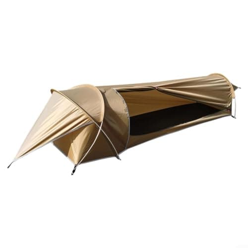 Ultralight Solo Tent Built for Backpacking with PU3000 Polyester Canopy PU4000 210D Oxford Floor Aluminum Poles and Ventilation Mesh (Army Green) — view 3