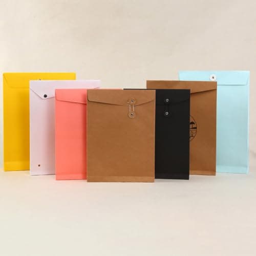 Alipis 6pcs White Document Carrier Bags Large Capacity Paper Organizer Folder Briefcase Cases for Office Business Travel Clothes Packing and Storage — view 4