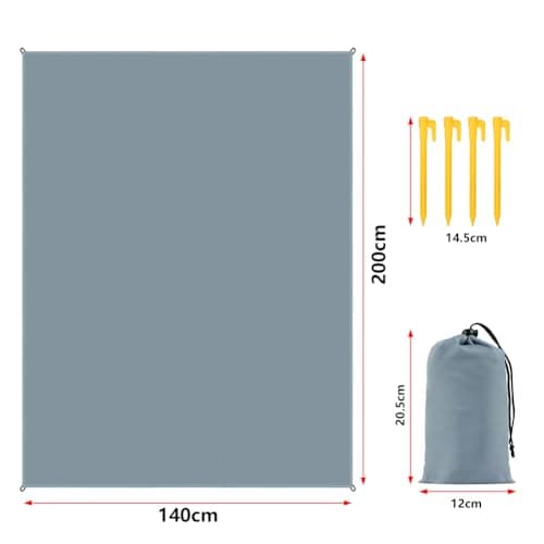 AYBUY Outdoor Travel Blanket, 200 x 140 cm Sandproof Beach Mat, Medium Gray — view 3