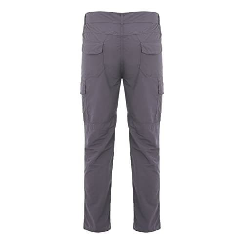 Men Summer Quick Dry Sports Outdoor Hiking Travel Climbing Fishing Camping Waterproof Work Trousers with Multi-Pockets Utility Durable Cargo Pants Grey — view 4