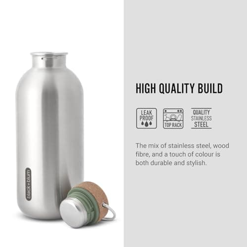 BLACK + BLUM Stainless Steel Water Bottle | Leak Proof | 600ml | Olive — view 2