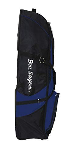 Ben Sayers Deluxe Golf Travel Flight Bag Cover with Wheels | Durable Padded Case for Clubs | Easy Carry or Wheeled Rolling | Black — view 3