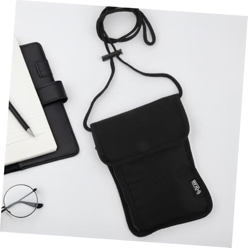 Waterproof Passport Wallet Black Nylon Travel Document Organizer Bag — view 5