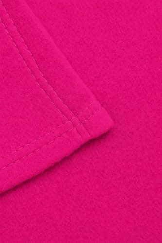 Adore Home Soft Warm Polar Fleece Blanket Large - Cosy Throw for Sofa, Bed, Travel, Car and Camping, 120x150cm, Pink — view 3