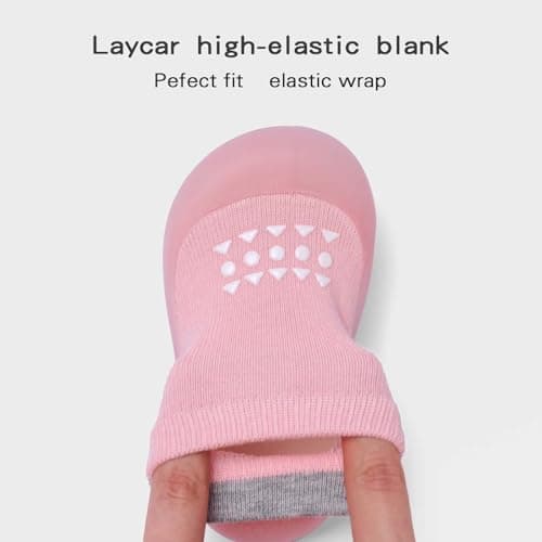 Bearbay Baby Walking Sock Shoes Infant Non-Slip Breathable Slippers with Soft Rubber Sole Baby Boys Girls Sneakers,22 — view 5