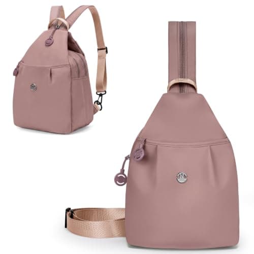 AUAUY 3 in 1 Anti-Theft Travel Tote Bag, Waterproof Oxford, Pink