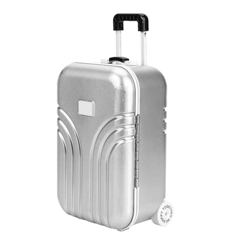 Cosiki Different Gift Kids Suitcase Toy Cute Plastic Rolling Suitcase Mini Luggage Box(Silver) — view 3