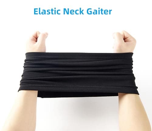 Fousam Winter Neck Gaiter for Men, Women, Warm Face Mask, Neck Cover Scarf, for Warmth, Wind Protection, Hiking, Skiing, Riding — view 3