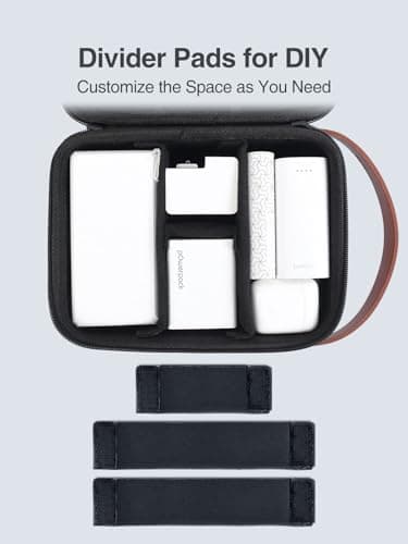 Luxtude Electronics Organiser Travel Case for Chargers and Cords, Hard Case for Electronics, Portable Tech Bag, Travel Essentials for Chargers/Mouse/USB Drives/SD Cards, Tech Gifts — view 5