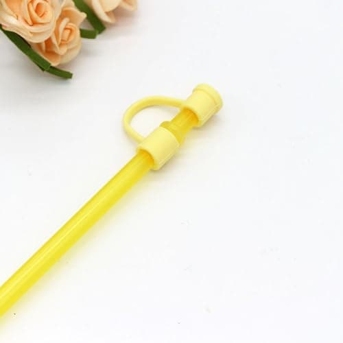 Silicone Straw Cover Set Reusable Straw Tips Compatible with 6 8 mm Diameter Ideal for Travel Picnic Fitness Parties (F, One Size) — view 3