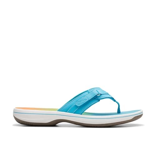 Clarks Women's Breeze Sea Flip-Flop, Turquoise Ombre, 6 UK — view 2