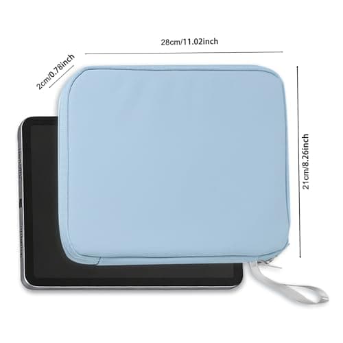 PAPOEEA 9-11 Inch Tablet Sleeve Case, Fits New iPad Air/Pro 11 inch 2024, iPad Air 5/4th 10.9, iPad 10th Gen 10.9, iPad 9/8/7th 10.2,All 9-11 Inch Tablet, Galaxy Tab S8/S9 11, Blue — view 2