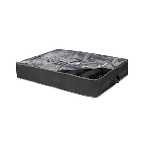 Compactor Novara Dora 12 Compartment Under Bed Shoe Storage Bag, Non Woven Polypropylene and PEVA, 76 x 60 x 15cm, Dark Grey, RAN4481 — view 2