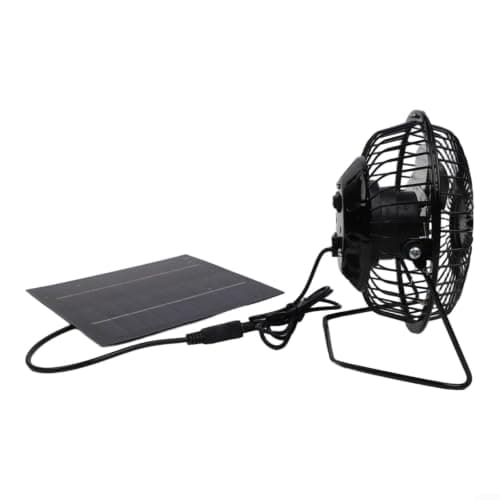Solar Powered Camping Fan 5W - Outdoor Air Circulator with USB Backup for Greenhouses - 14.5cm Square — view 6