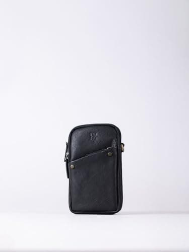 Lakeland Leather Harstone Leather Travel Bag for Women & Men – Genuine Leather Cross Body Travel Wallet Bag with Adjustable Strap, Passport Holder, Phone Bag, Twin Zip Compartments (Black) — view 2