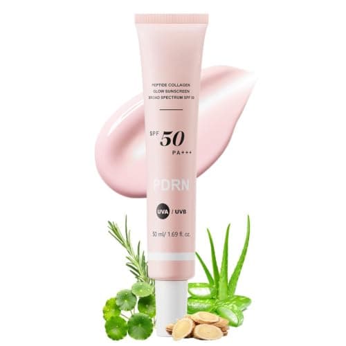 Pdrn Peptide Collagen Face Sunscreen Spf 50 Pa+++, Broad Spectrum Face Sun Cream 50ml, Lightweight Korean Style Sunscreen with Pdrn, Uva Uvb Protection, Non Greasy Daily Spf for Face & Neck