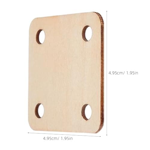 KICHOUSE 72pcs Wooden Weaving Cards Square and 4 Hole for Beginners — view 2