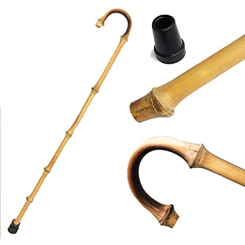 AMOCHO Bamboo Wood Walking Stick for Men and Women,80cm/31in, 85cm/33in, 90cm/35in,Walking Cane for Seniors,canes for Fathers Mothers (Size : 90cm/35in), Onecolor