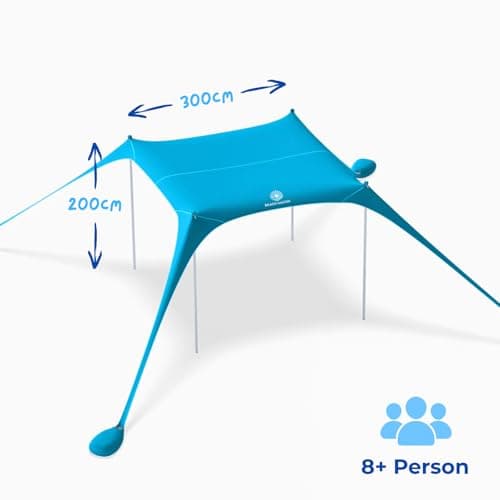 Beach Master Large Portable Canopy - Beach Tent Shade Shelter (210cm x 210cm) — view 6