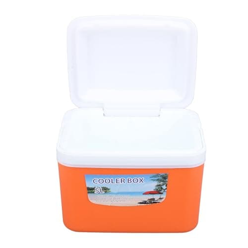 Naroote Portable Insulated Cooler Box Efficient Refrigeration for Travel Car Large Capacity Keeps Food 5L Portable Cooler (Orange) — view 2