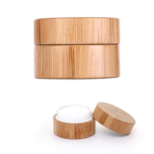PP Cosmetic Container G Bamboo Cream Jar Refillable — view 5