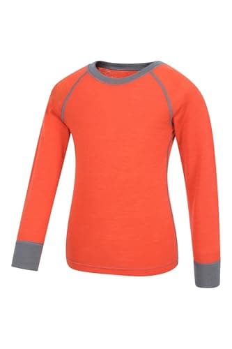 Mountain Warehouse Merino Kids Thermal Baselayer Top Orange 3-4y — view 4