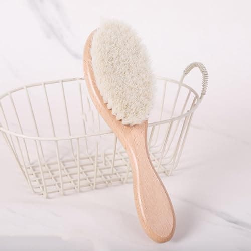 Comb and Bath Brush Set, Soft Wool Bristles, D — view 4