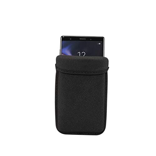 for Samsung S26/S25/S24/S23 Ultra,Note20 5G,Note20 Ultra,S20 Ultra,Note10+,s20+,A53 5G Phone Bag, Universal Neoprene Shockproof Pouch Sleeve Case for iPhone 17 16 15 14 13 12 Pro Max Black — view 3