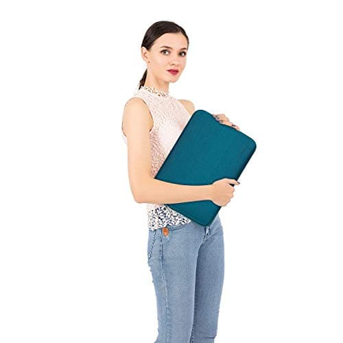 MOSISO 13 inch Laptop Case Neoprene Sleeve with Small Bag,Deep Teal — view 5