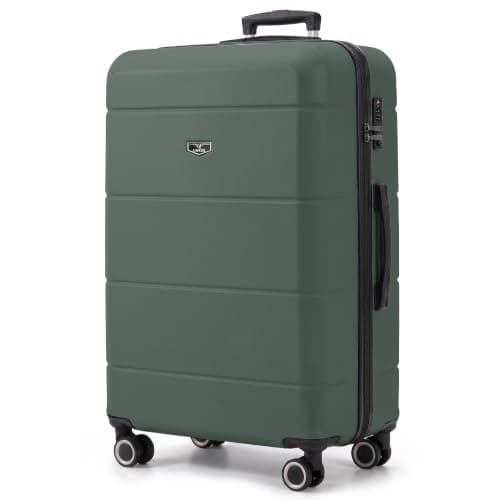 LUGG - Jetset 32 Inch Large Suitcase – Lightweight Hard Shell Luggage with TSA Lock – Water-Resistant ABS Spinner Suitcase – 4 Wheels – 86x58x31cm Travel Bag